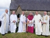 Fr Tom Carney, Fr Ronnie O' Boyle, Right Revd Patrick Rooke Church of Ireland Bishop of Tuam, Killa and Achonry, Dr Michael Neary Archbishop of Tuam, Rev Chris Ginnelly, and Rector  Rev Val Rogers at the Memorial and Healing Service, and the Blessing and Marking of Mission Graves at St Thomas's Church Dugort Achill. Picture; Frank Dolan.