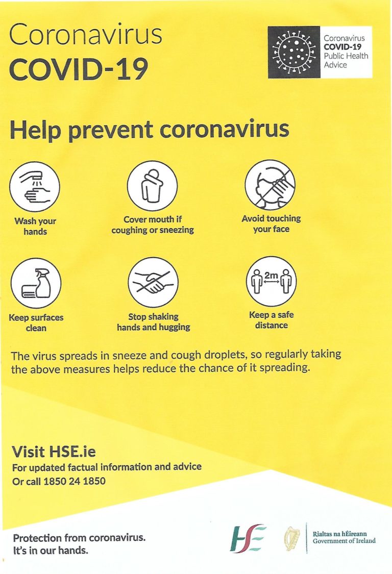 HSE Covid-19-Prevention Advice Poster